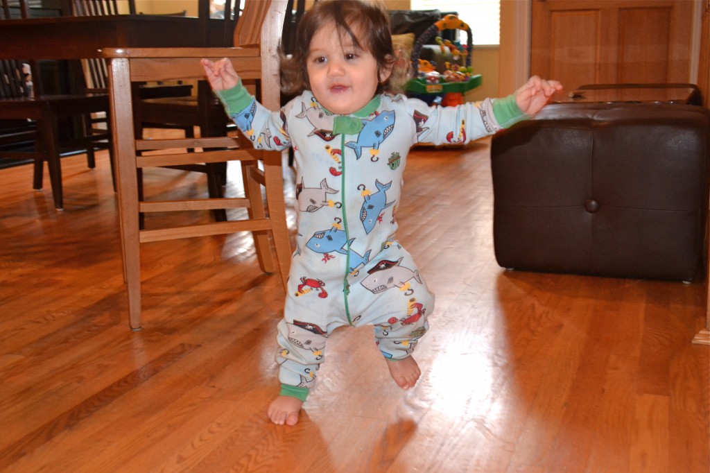 First Steps. He turned 10 months FOUR days ago.