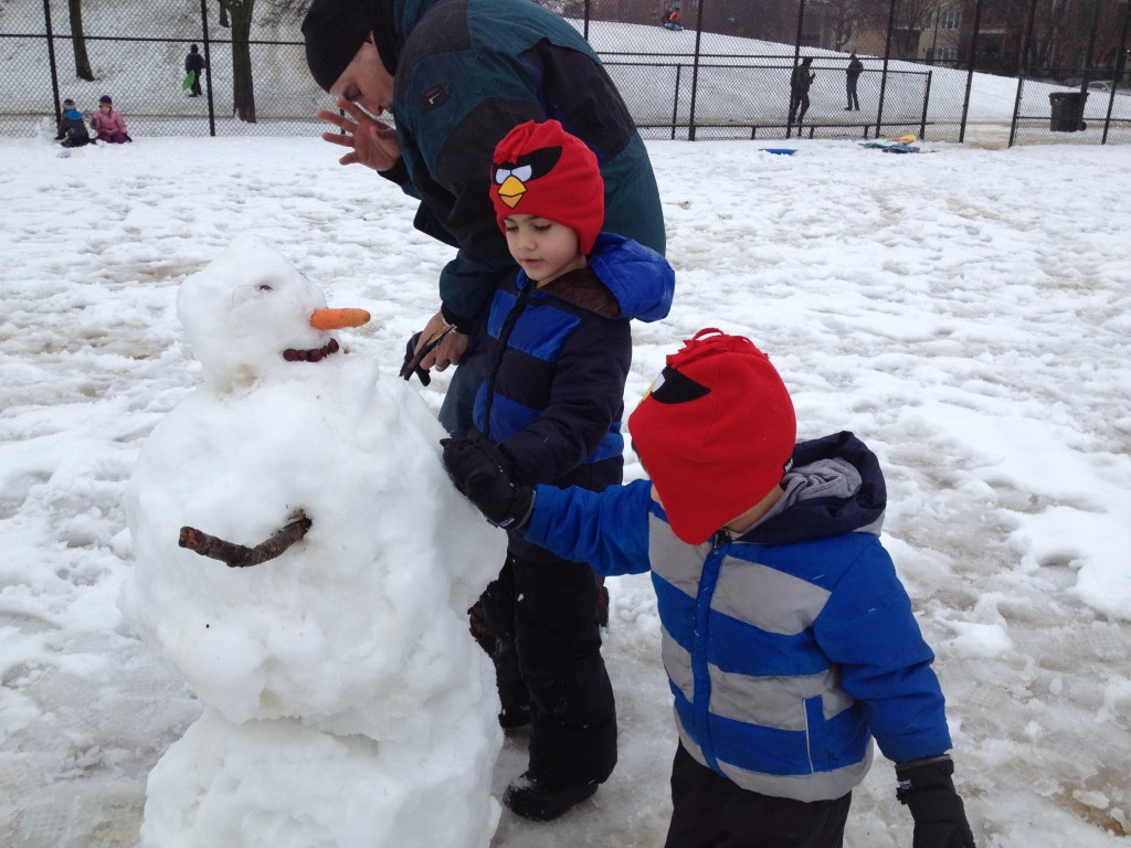 First snowman.
