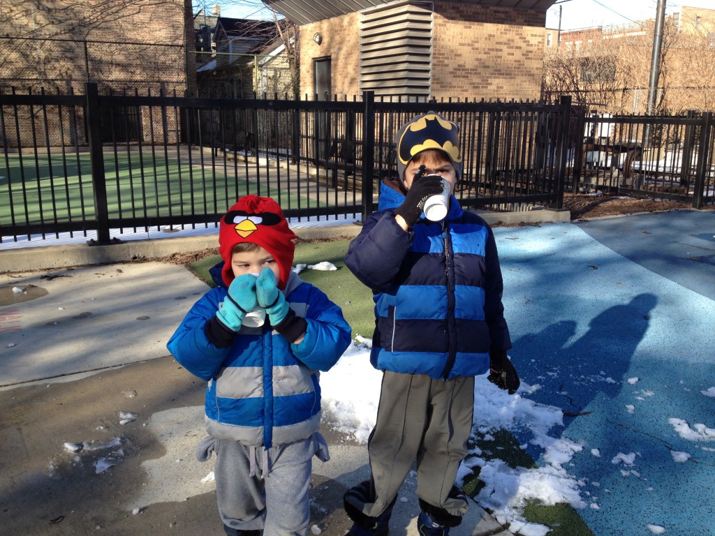 Hot Chocolate in the park.