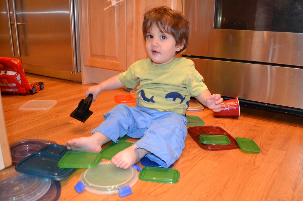 Then they took apart the tupperware drawer.