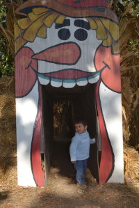 Aaron at the pumpkin patch yesterday.