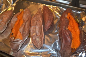 Fresh Picks Sweet Potatoes (right) were mixed with store bought ones (left).
