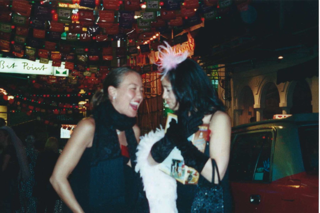 Anna and I at one of the most incredible parties, Teena Goulet's 40th murder mystery. Anna's character was "pregnant" which went over well in Lan Kwai Fong later that evening, especially dancing with our friend David whose character was a priest.