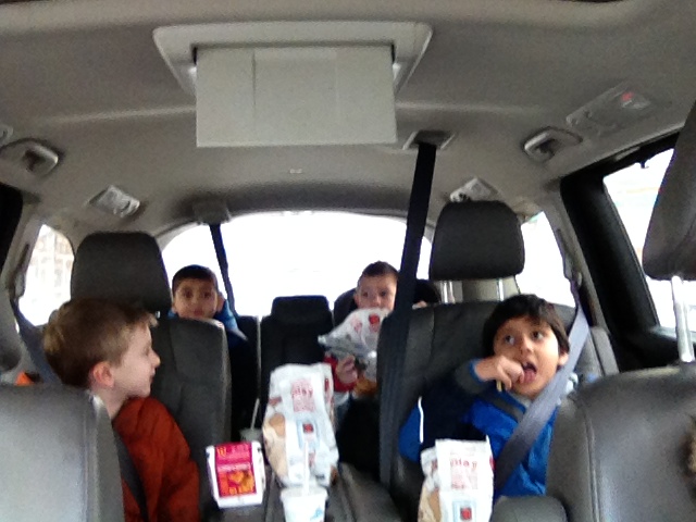 McDonalds and Phineas and Ferb for the ride to the Museum.