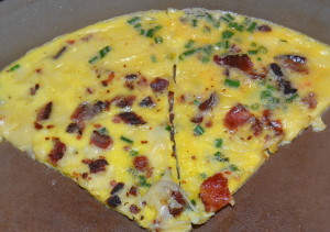 Chive, Bacon and Kerrygold Cheese Omelet