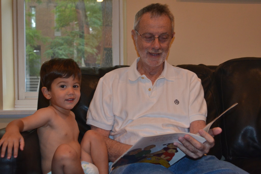 Aaron loved getting read to.