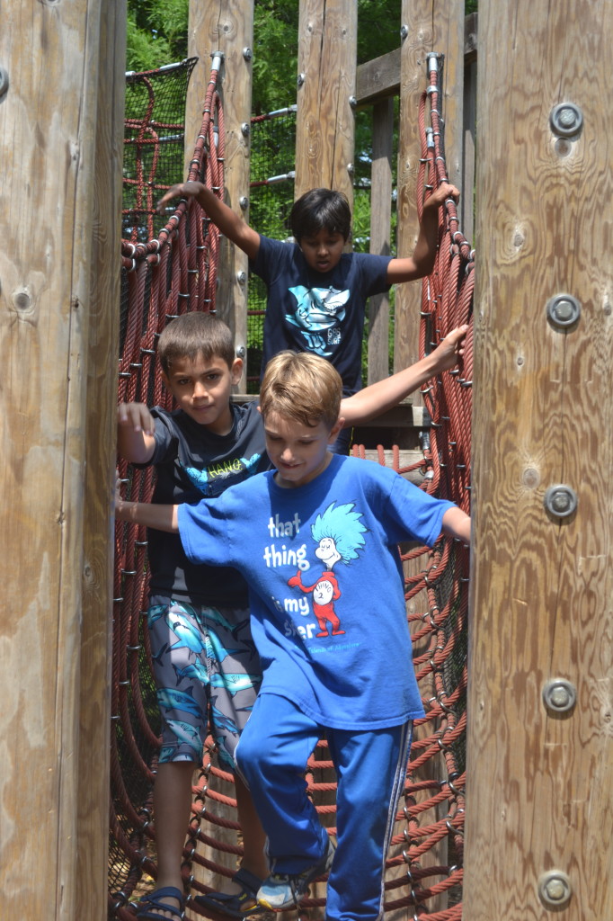 Climbing in Adventure Woods