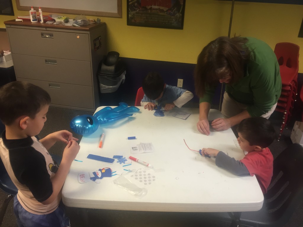 Crafting with the blue alien.