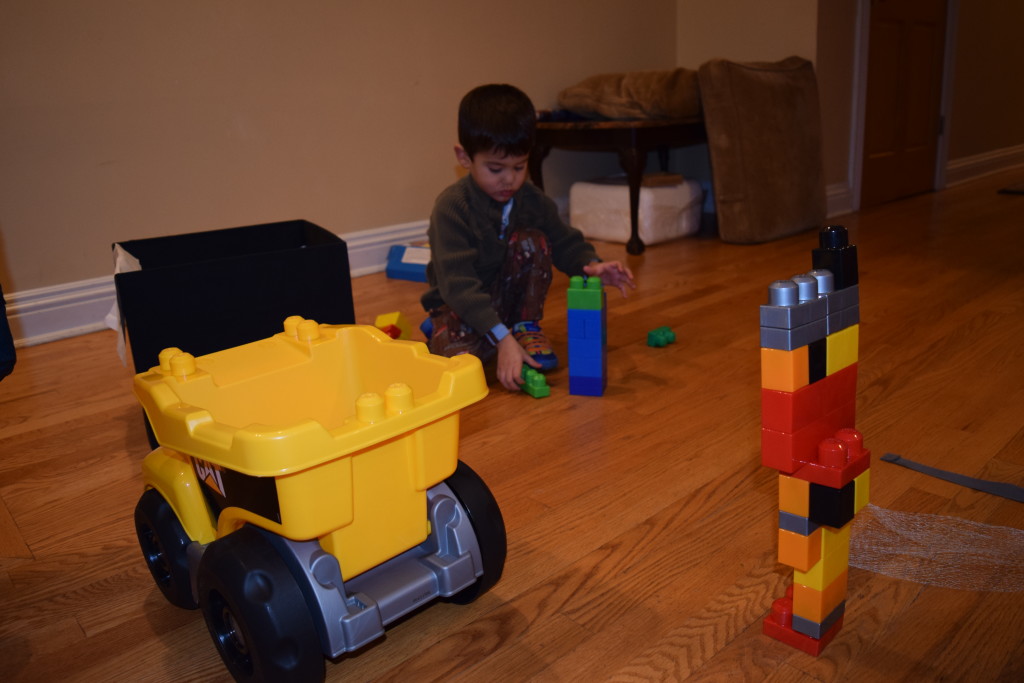 A pick up truck that looks exactly like one we have and more mega blocks