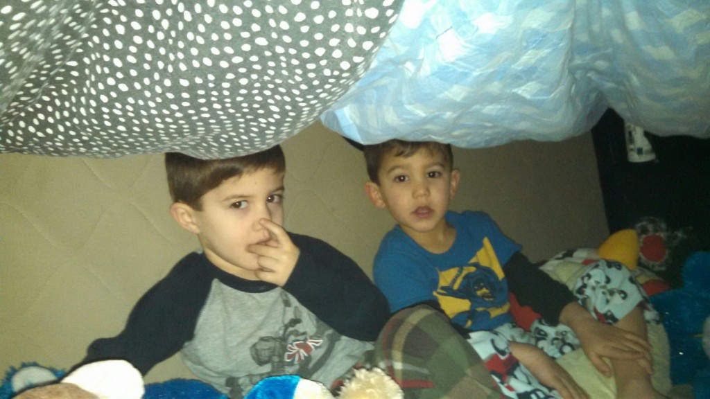 Lara sent this one as well, titled "Nose Picking Fort."