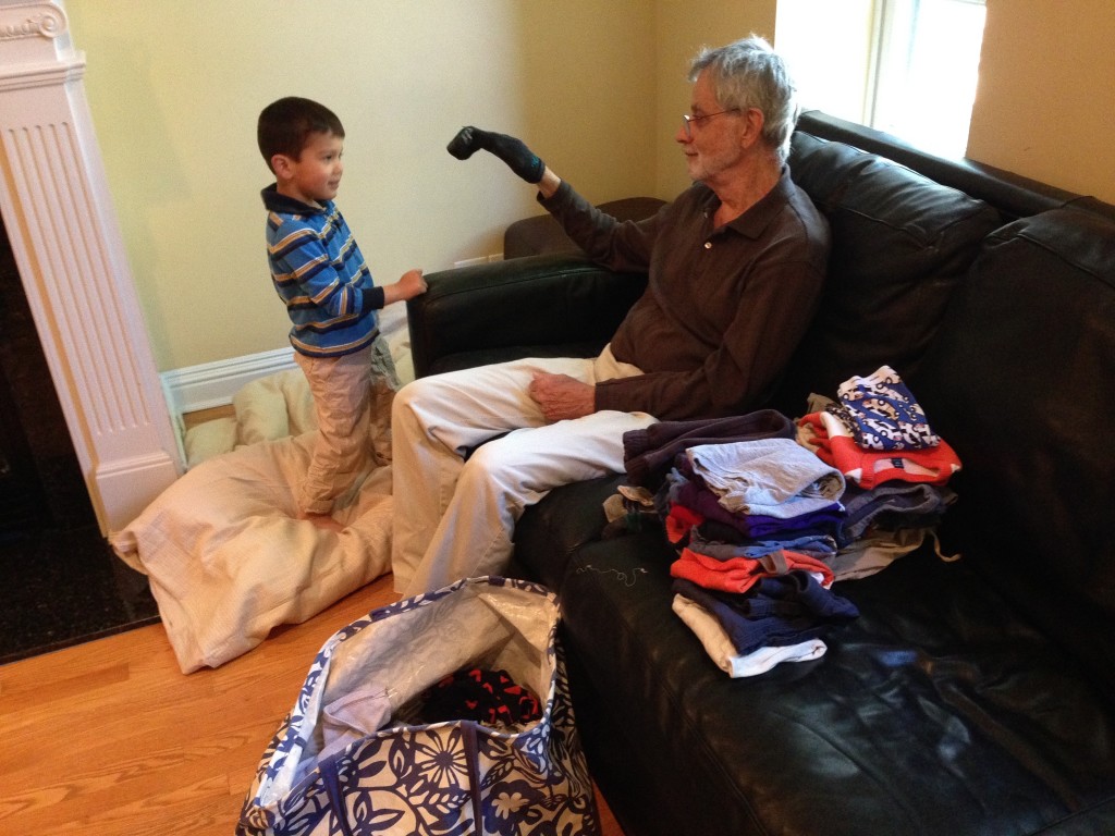 Dad can entertain the kids with anything!