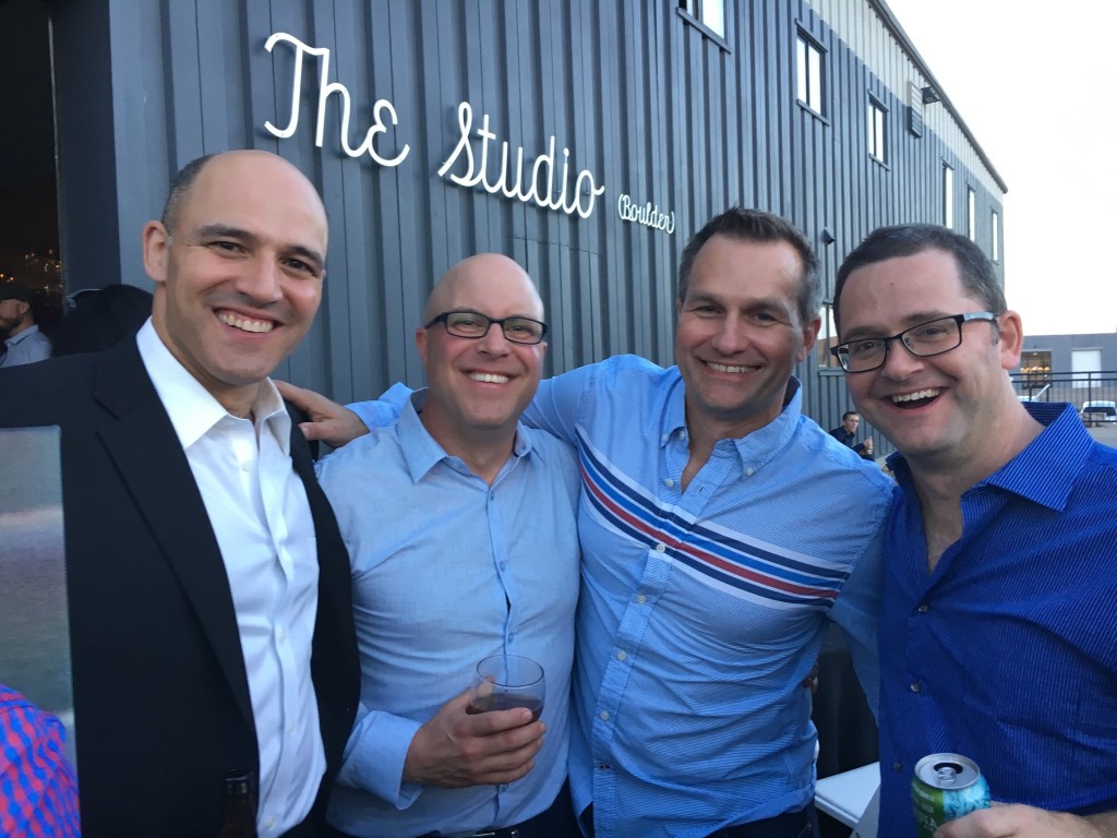 Bar Mitzvah celebration with Adam's high school buddies Andy, Jamie and Brian.