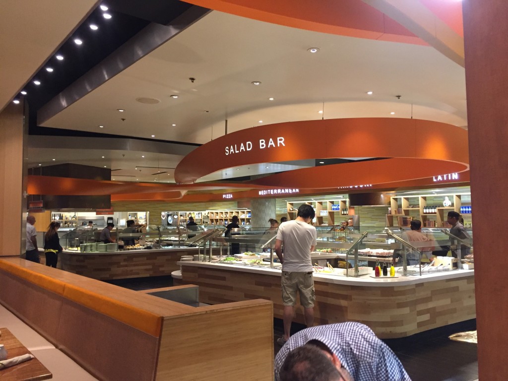 Huge buffet breakfast at the Aria.