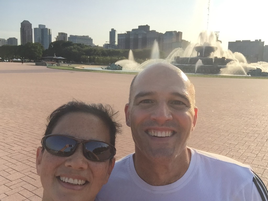 First run to Buckingham Fountain.