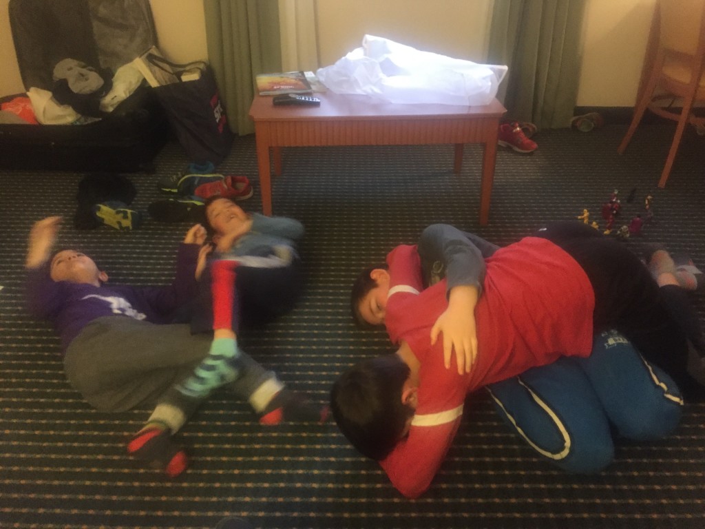 Hotel wrestling.