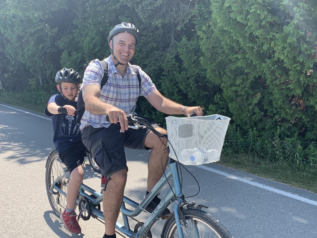 Ben rode tandem in Mackinac Island.