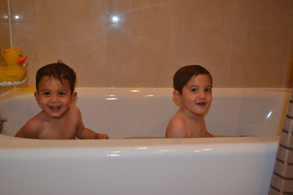 Twins first, then the older boys.