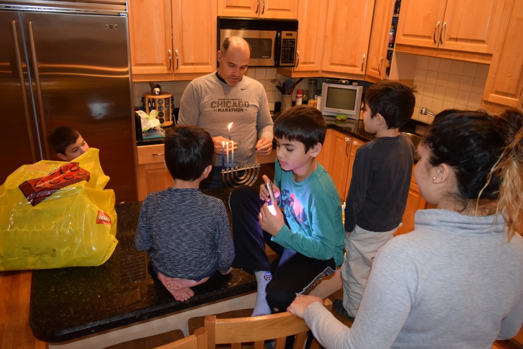 Singing the blessing for the candles signifies presents are coming soon!