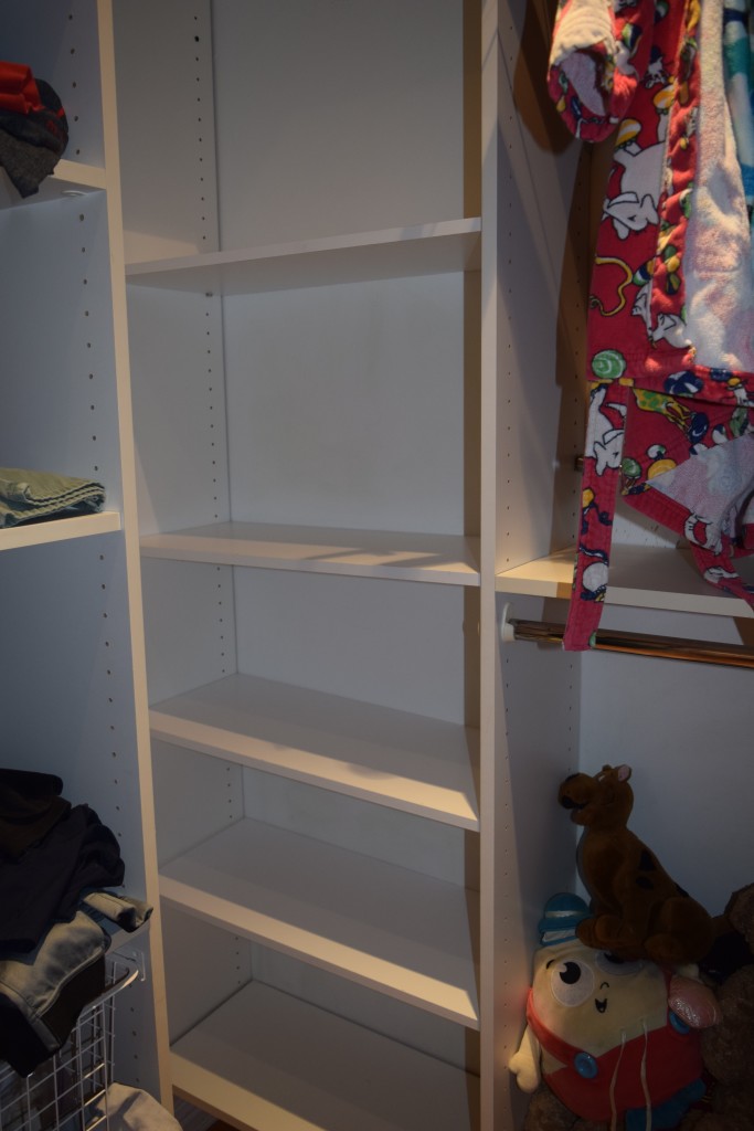 Before. Added shelves.